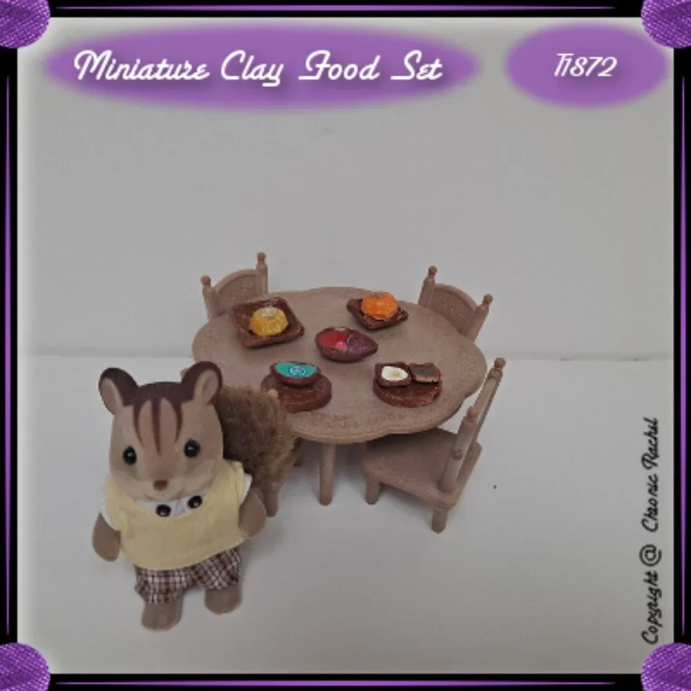 5-Piece Brown Glued-Together Dessert Set